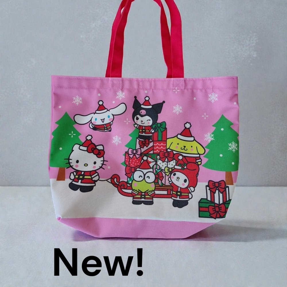 New Hello Kitty Christmas Tote Bag  Characters | Pink Reusable Tote